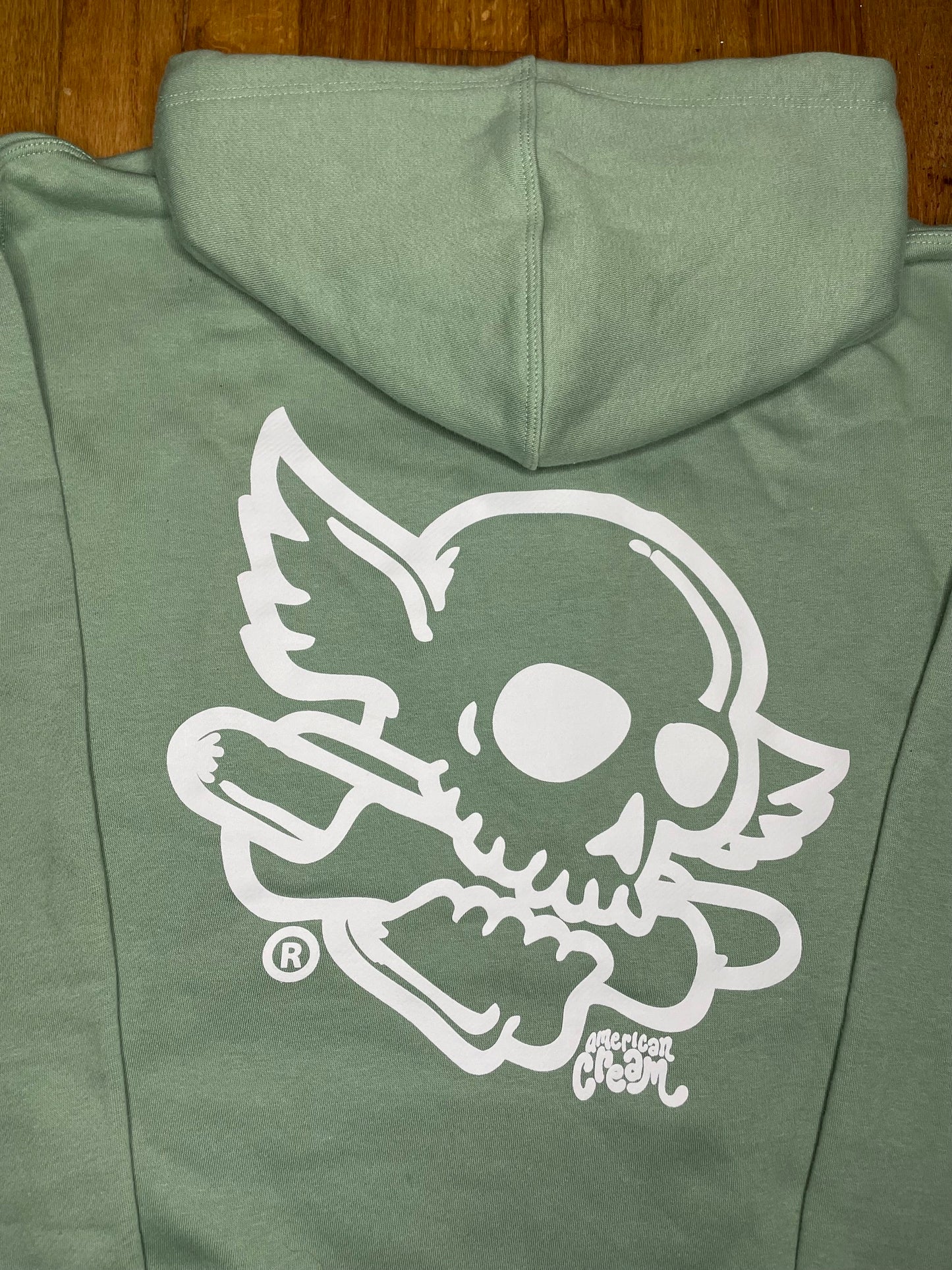Hoodie Skull Dog Avocado